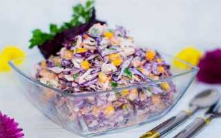 Салат с красной капустой и кукурузой – Кукуруза и краснокочанная капуста – рецепты приготовления салатов
