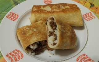 Блинчики с мясом и рисом: рецепт самый вкусный на сковороде