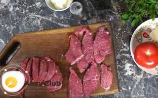 Отбивные из говядины на сковороде сочные мягкие и вкусные